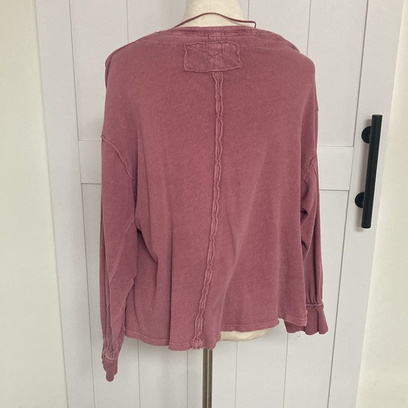 We the Free Distressed Drop Shoulder Top, Small - Picture 5 of 7